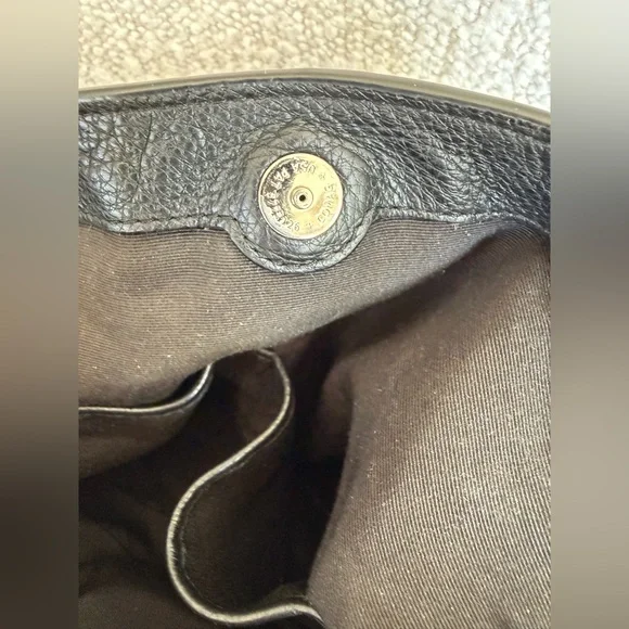 Coach Black Leather Shoulder Bag with Silver Hardware - Picture 11 of 12